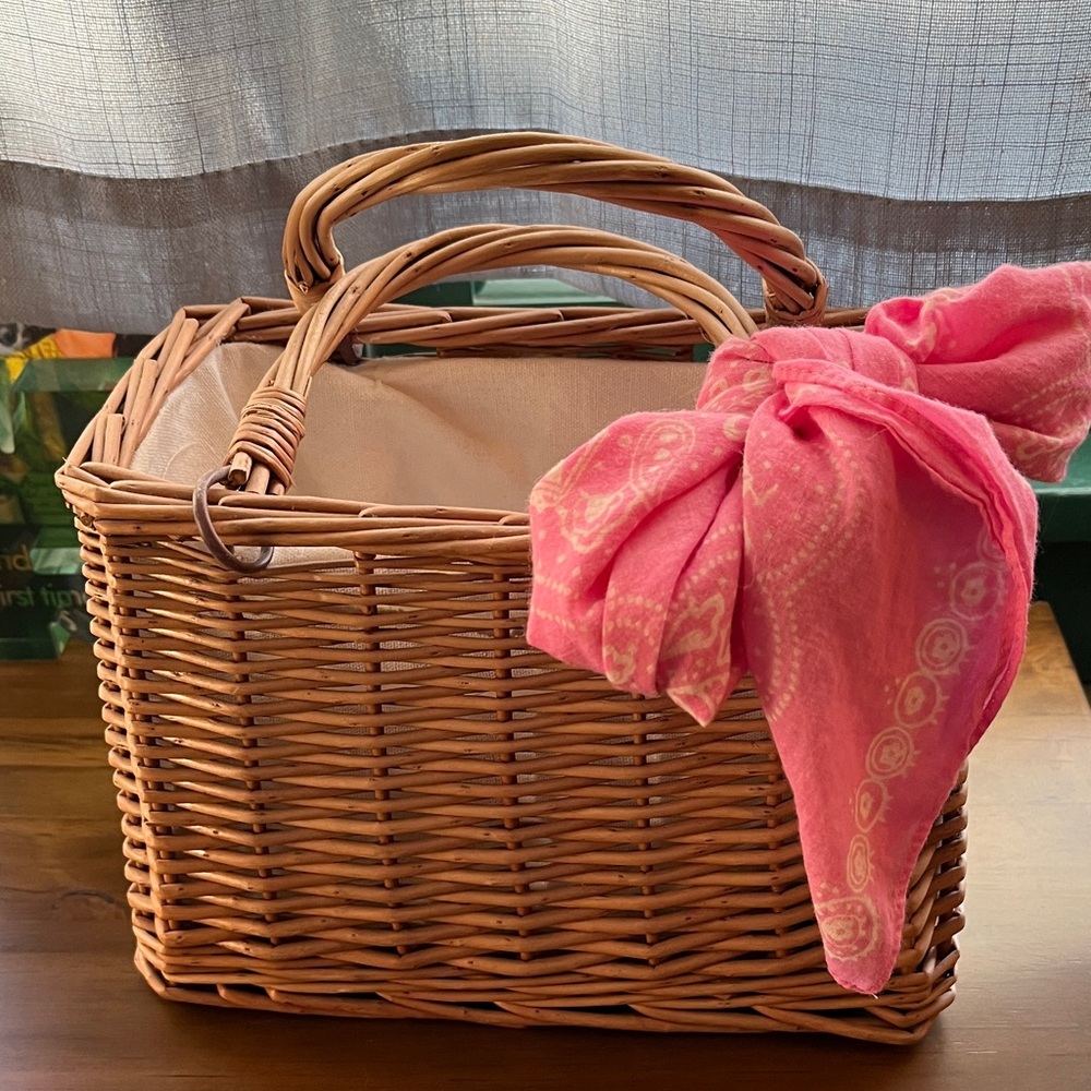 Wicker Basket Purse Lunch Picnic